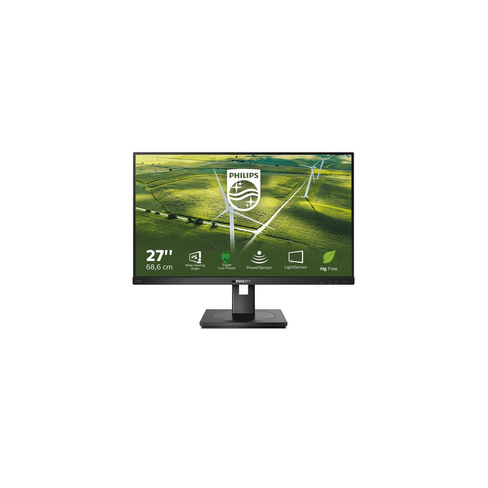 PHILIPS MONITOR 27 LED IPS 16:9 FHD, 250 CDM 4MS, VGA/DVI/DP/HDMI, GREEN LINE, PIVOT, MULTIMEDIALE