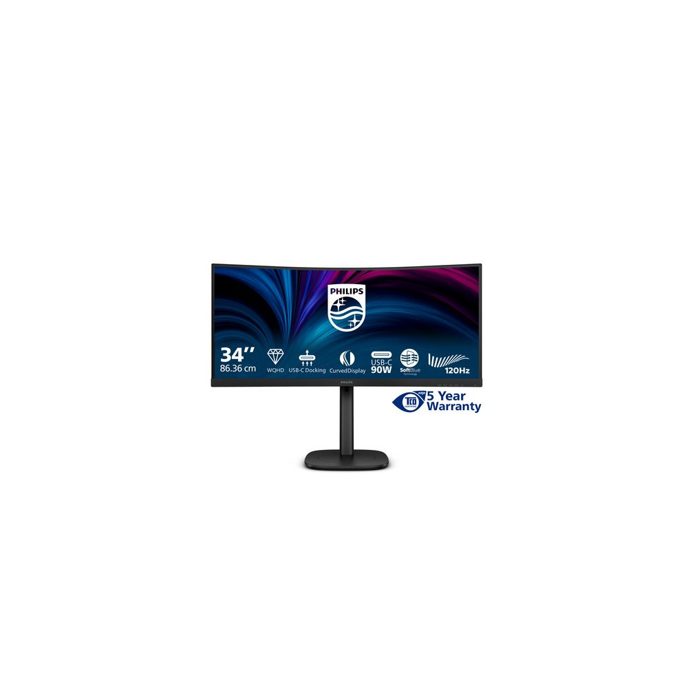 PHILIPS MONITOR CURVO 34 LED VA WQHD 21:9 4MS 300 CDM, REG ALTEZZA, DP/HDMI, MULTIMEDIALE