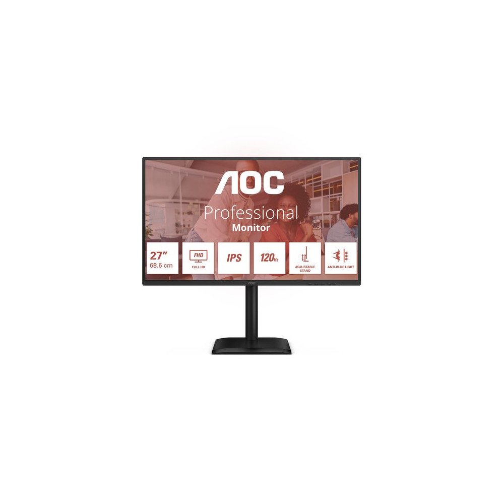 AOC MONITOR 27 LED IPS FHD 16:9 4MS 300 CDM 120hz, PIVOT, VGA/DP/HDMI, MULTIMEDIALE