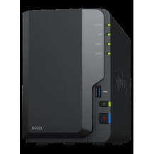 SYNOLOGY NAS TOWER 2BAY 2.5"/3.5" HDD SATA CPU Realtek RTD1619B + 2Gb Ram DDR4 + 1x Gigabit + x3 USB