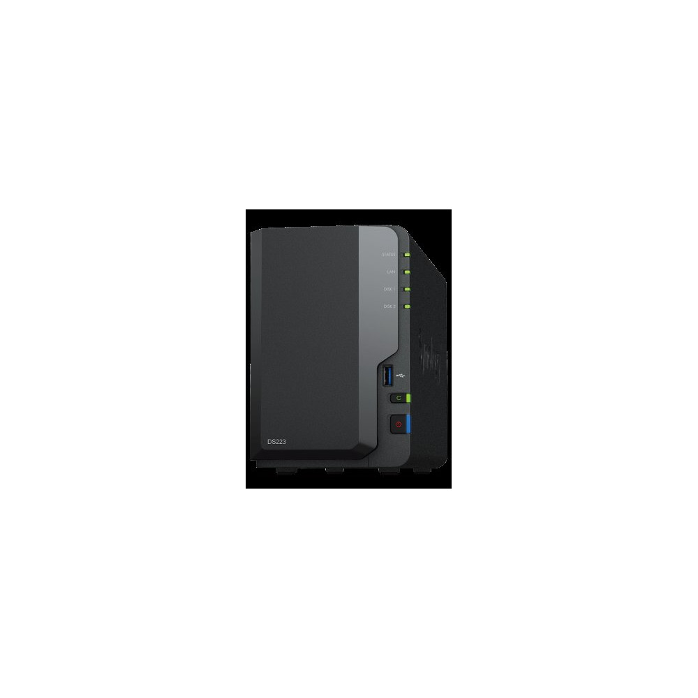 SYNOLOGY NAS TOWER 2BAY 2.5"/3.5" HDD SATA CPU Realtek RTD1619B + 2Gb Ram DDR4 + 1x Gigabit + x3 USB
