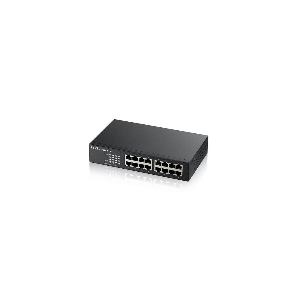 ZYXEL SWITCH UNMANAGED 16 PORTE GIGABIT, DESIGN SENZA VENTOLE, DESKTOP/RACK