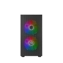 NUWO MICRO CASE ATX BLITZ R27 0.5MM SPCC USB3.0/2.0 3 FAN 12CM ARGB RAINBOW FRONT GLASS SIDE GLASS N