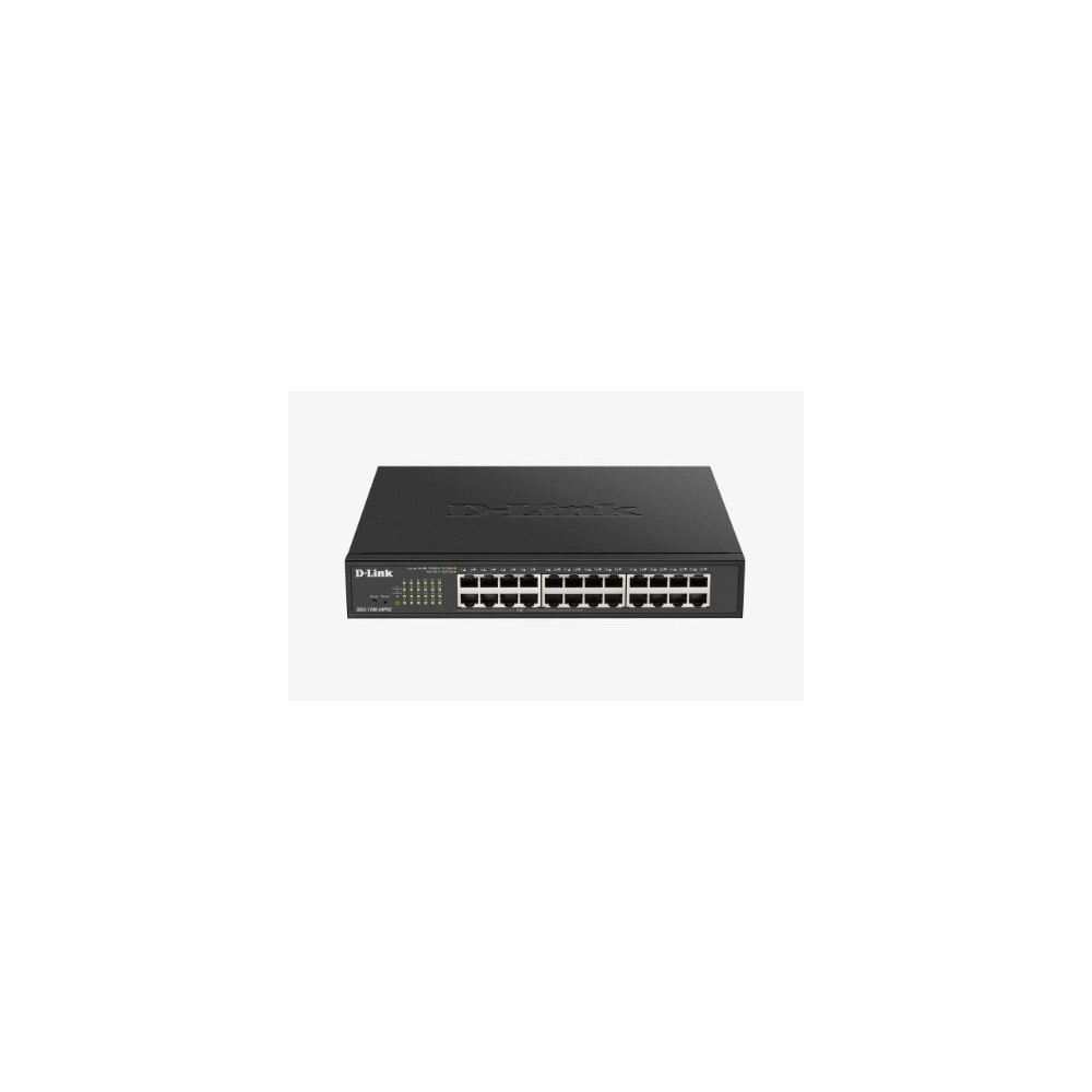 D-LINK SWITCH POE 24 PORTE GIGABIT SMART MANAGED, FANLESS, 802.1Q VLAN, 802.1p QoS, 11 RACKMOUNT INSTALLATION