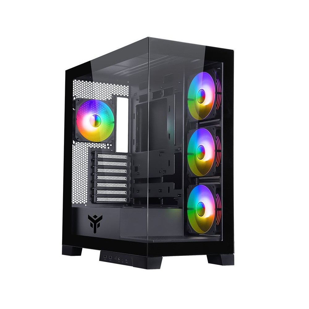 ITEK CASE SHOWBUI 45B - GAMING  TOWER, ATX, 4X12CM ARGB FAN,  2XUSB3, TYPE-C, SIDE  FRONT  PANEL TE