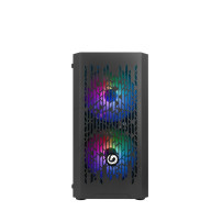 NUWO MICRO CASE ATX BLITZ R24 0.5MM SPCC USB3.0/2.0 3 FAN 12CM ARGB RAINBOW FRONT MESH SIDE GLASS NE
