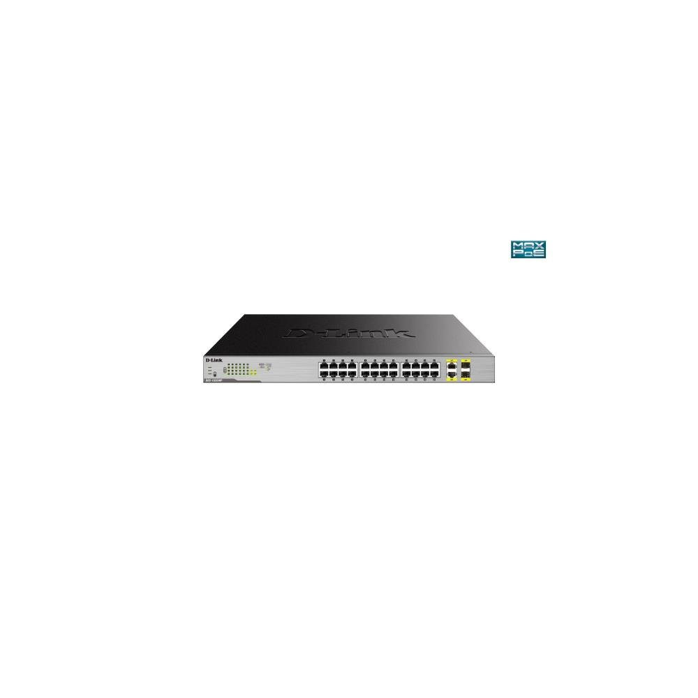 D-LINK SWITCH 24 PORTE GIGA POE + PORTE COMBO 1000BASE-T/SFP RACK MOUNTABLE