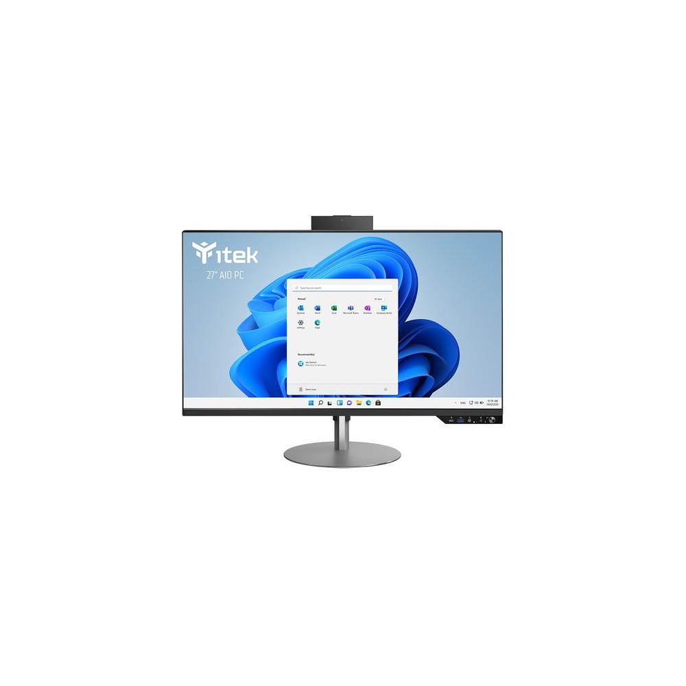 ITEK PC AIO BAREBONE 27" FHD, H610, 2xDDR4, M.2, 2x SSD/HDD 2.5", WiFi, BT, Pop-Up Cam, Spkr, Type-C
