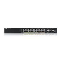 SWITCH ZYXEL XGS2220-30HP 24P Gigabit POE +2P 10GB MultiGigabit POE (Max 400W)+4P 10GB SFP+, Rack Managed Layer 3 Lite Stackable