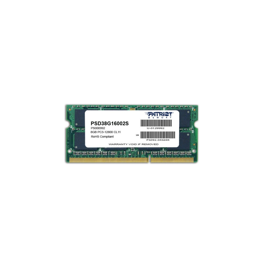 PATRIOT RAM SODIMM 8GB DDR3 1600MHZ