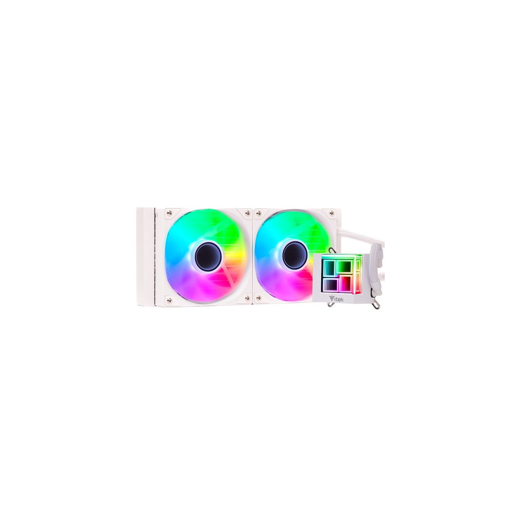 ITEK DISSIPATORE A LIQUIDO HYDRO CUBE 240W - 240MM SKT UNIVERSALE PWM FAN ARGB WHITE EDITION