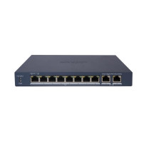 HIKVISION SWITCH L2, SMART MANAGED, 8 GIGABIT RJ45 POE PORTS, 2 GIGABIT RJ45 PORT, 802.3AF/AT, POE P