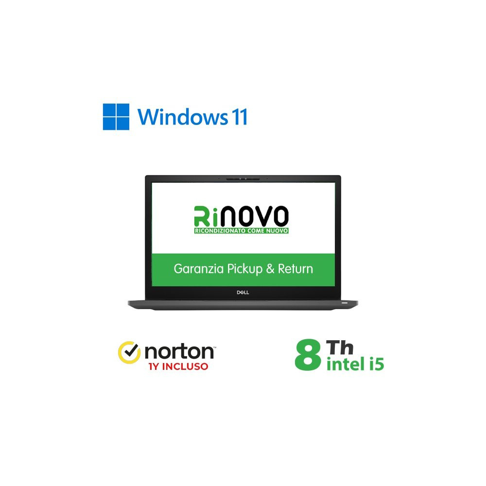 RINOVO DELL NB REFURBISHED LATITUDE E7490 I5-8X00U DDR4 16GB SSD 512GB 14" W11P NO DVD GRADE A 1Y WA