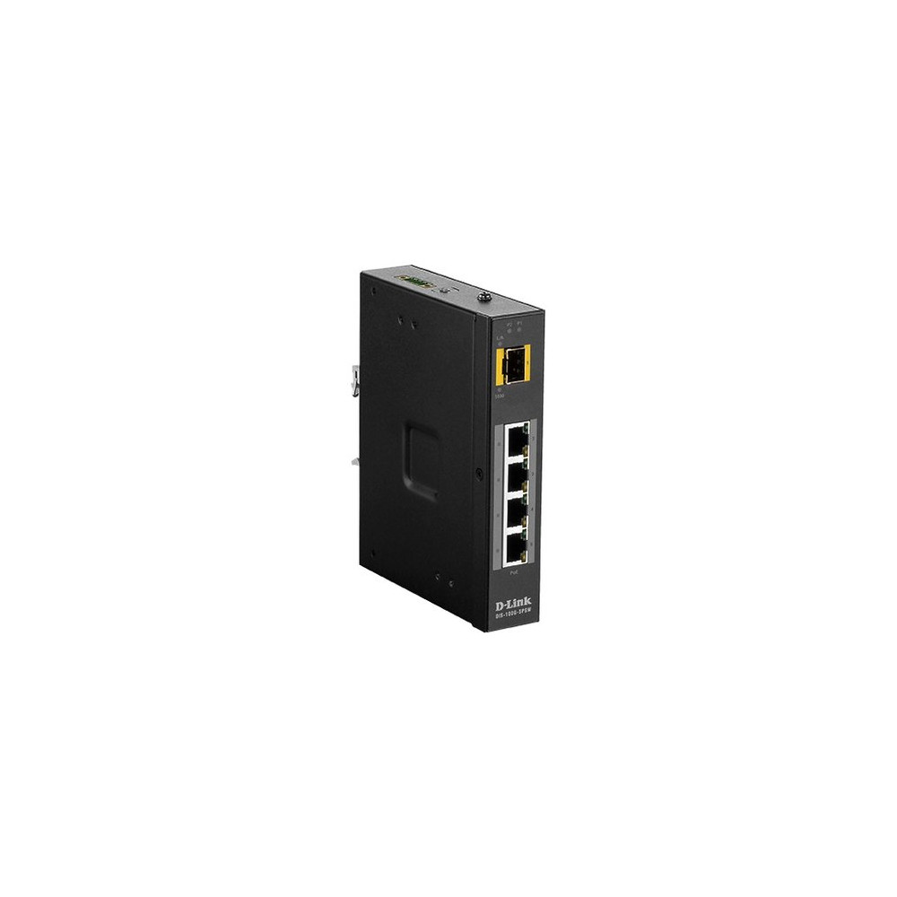 D-LINK SWITCH INDUSTRIALE 5 PORTE UNMANAGED 4XGIGABIT POE+, 1XSFP