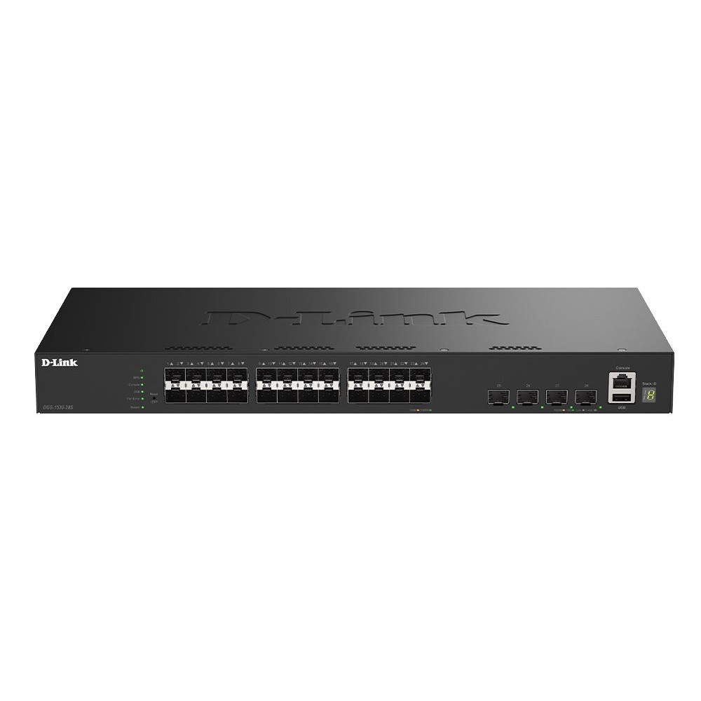 D-LINK SWITCH 28-PORT GIGABIT SFP STACKABLE SMART MANAGED SWITCH WITH 4 X 10G SFP+ PORTS