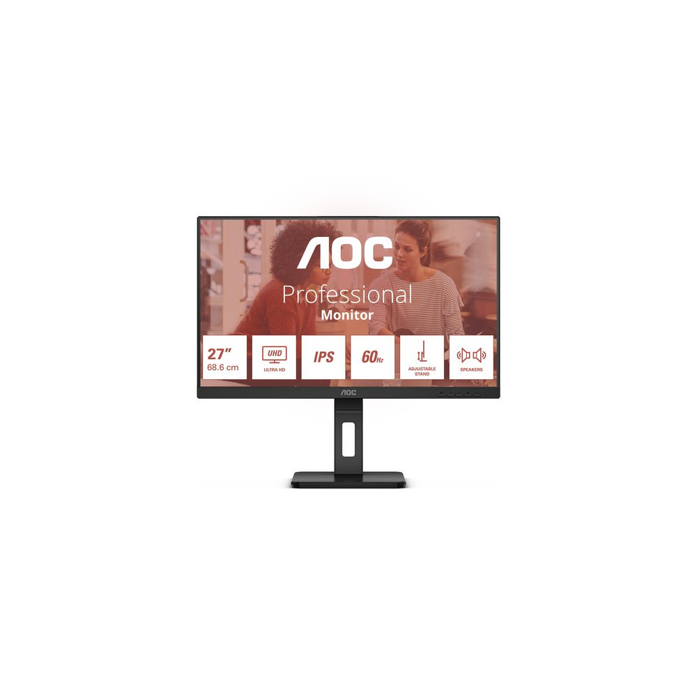 AOC MONITOR 27 LED IPS 4K UHD 16:9 4MS 350 CDM, PIVOT, DP/HDMI, MULTIMEDIALE