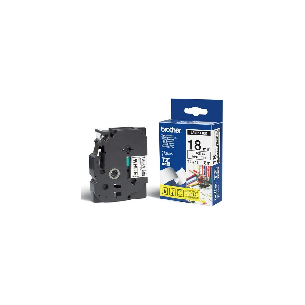 NASTRO BROTHER TZ-241 18mm Nero/Bianco