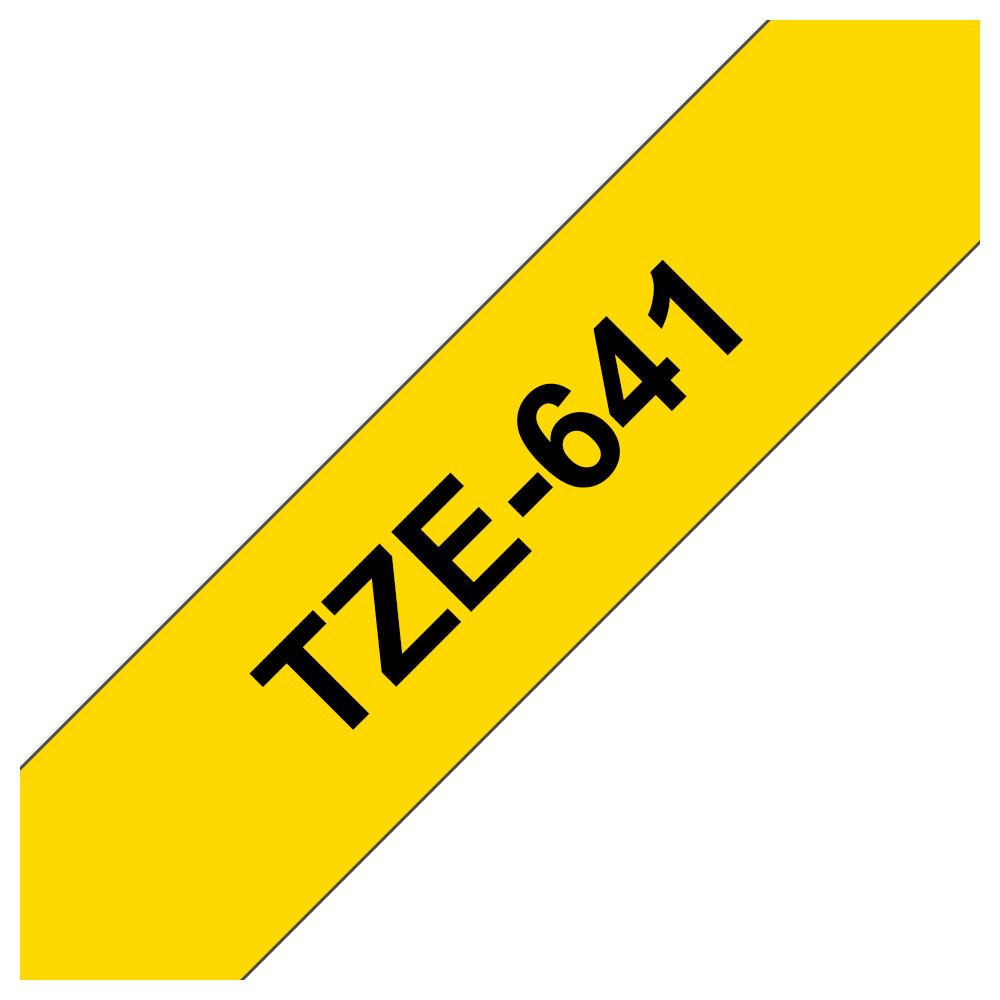 NASTRO BROTHER TZ641 18mm Nero/Giallo x PT900