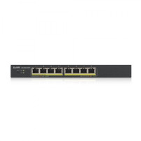 SWITCH ZYXEL GS-1900-8HP v3 8P GIGABIT PoE(erogazionePoE fino a 70W)Supporto IPv6, VLAN-Design senza ventole,WEB MANAGED Desktop