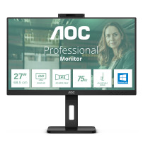 MONITOR AOC LED 27" Wide Q27P3CW IPS 2560x1440 4ms 350cd/mq 20.000.000:1 2x5W MM WEBCAM PIVOT Reg.H 2HDMI DP USB-C Docking