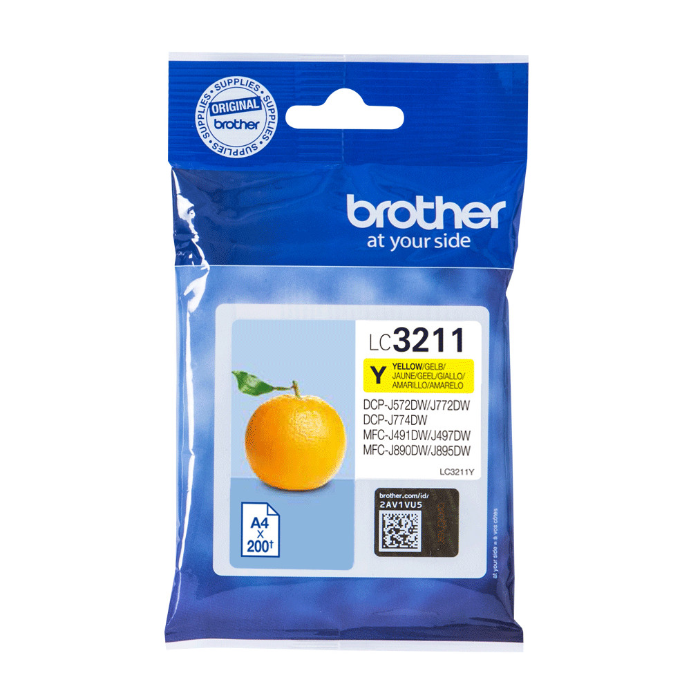 ORIGINAL Brother Cartuccia d'inchiostro giallo LC3211Y LC-3211 ~200 Seiten