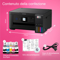 Epson EcoTank ET-2850 stampante multifunzione inkjet 3-in-1 A4, serbatoi ricaricabili alta capacità, 5 flaconi inclusi pari a 14