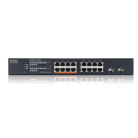 XMG1915-18EP - NebulaFlex Switch Web Managed 16 porte 2.5 Mgigabit (8 porte PoE erogazione PoE fino a 180W) + 2 porte 10GbE SFP+