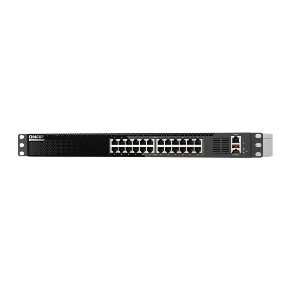 QNAP QSW-M3224-24T switch di rete Gestito L3 10G Ethernet (100/1000/10000) 1U Nero, Argento