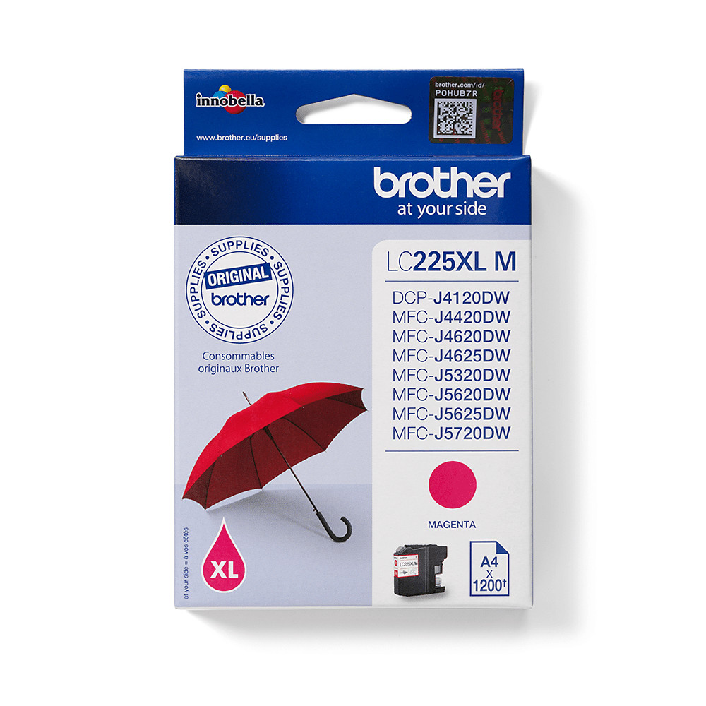 ORIGINAL Brother Cartuccia d'inchiostro magenta LC225XLM LC-225XL ~1200 Seiten 11,8ml