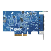 QNAP Dual-port BASET 10GbE network expansion card; low-profile form factor; PCIe Gen3 x4; Aquantia AQC107 - QXG-10G2T