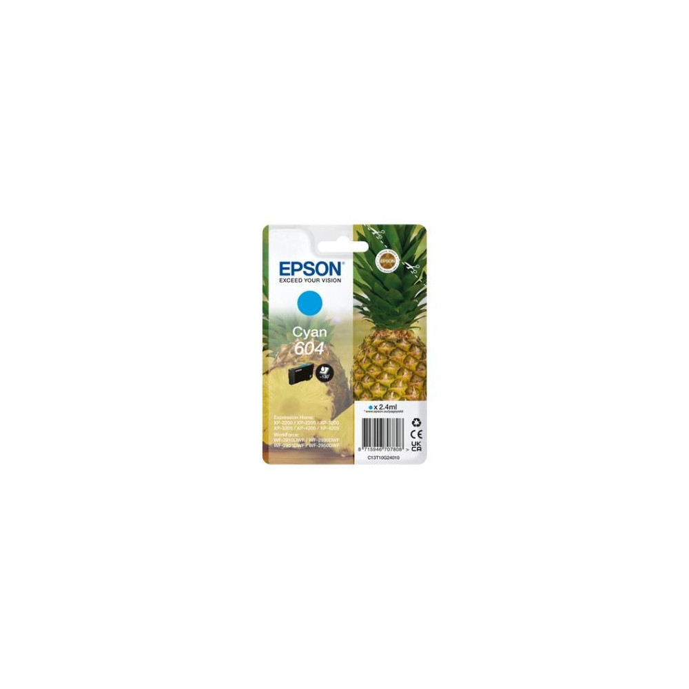 ORIGINAL Epson Cartuccia d'inchiostro ciano C13T10G24010 604 ~130 Seiten 2,4ml