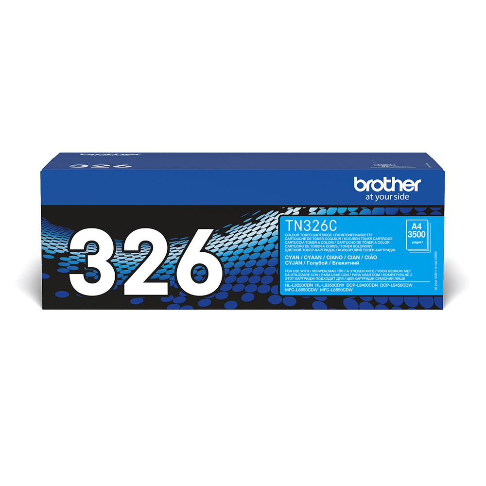 TONER BROTHER TN326C Ciano 3500PP x HL-L8250CDN DCP-L8400CDN MFC-L8650CDW HL-L8350CDW DCP-L8450CDW MFC-L8850CDW