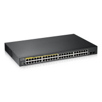 SWITCH ZYXEL GS-1900-48HP 48P LAN GIGABIT 24P PoE+ 2 porte SFP Gigabit, Supporto IPv6, VLAN, WEB MANAGED Rack