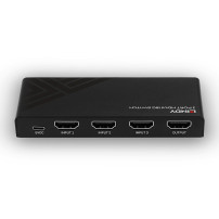 SWITCH LINDY HDMI 18G 4K,Bidirezionale 3 Porte con telecomando IR e funzione auto-switching - 38232