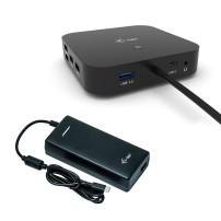 I-TEC USB-C Dual Display Docking Station with Power Delivery and Universal Charger C31DUALDPDOCKPD100W