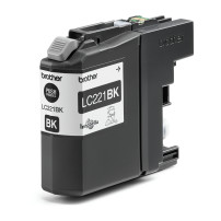 ORIGINAL Brother Cartuccia d'inchiostro nero LC221BK LC-221 ~300 Seiten 7,1ml