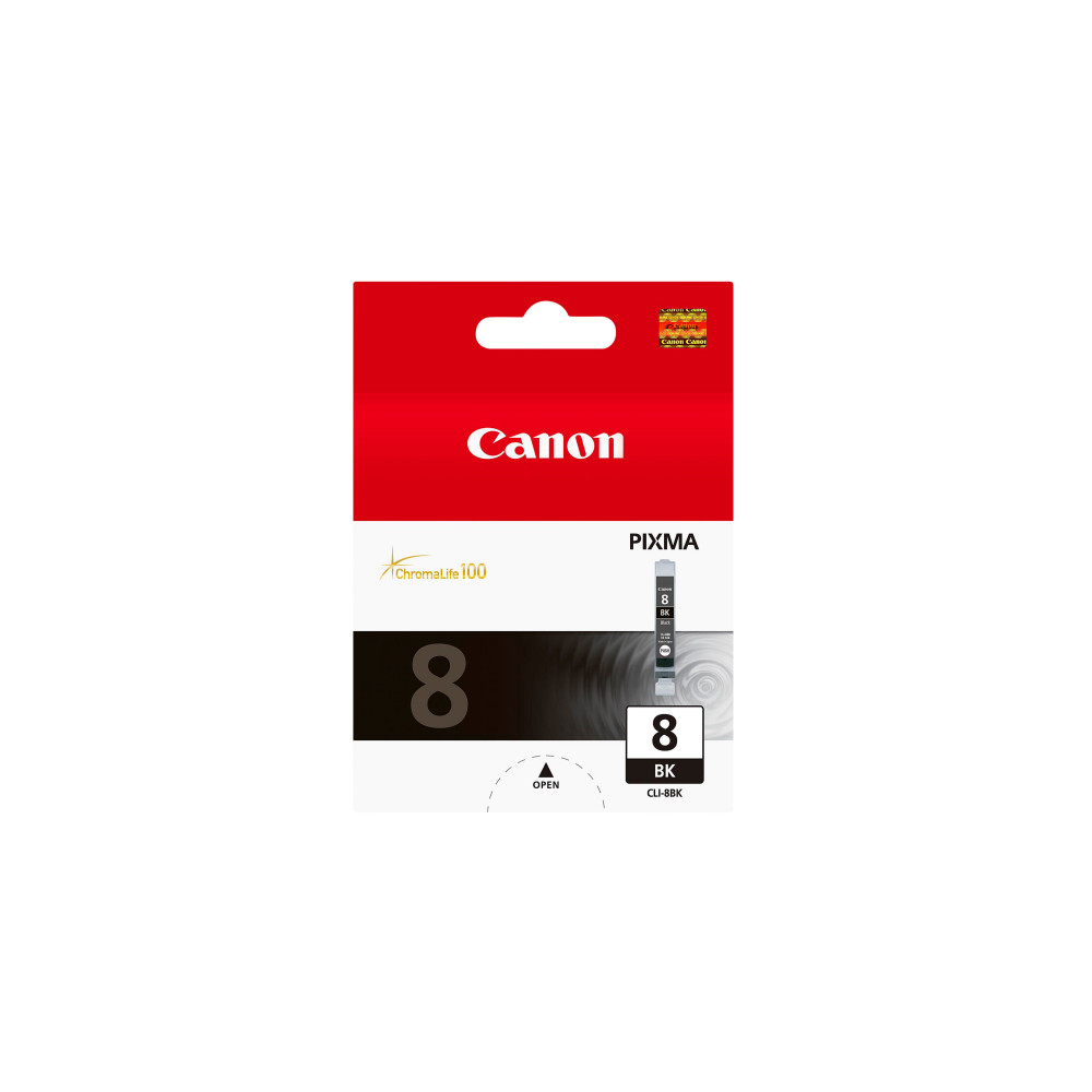 INK CANON CLI-8BK Nero 450PP 13ML X IP4200 IP4300 IP5300 IP6600D IP6700D IP5200R MP500 MP530 MP600R MP800R MP810 MP830 PRO9000
