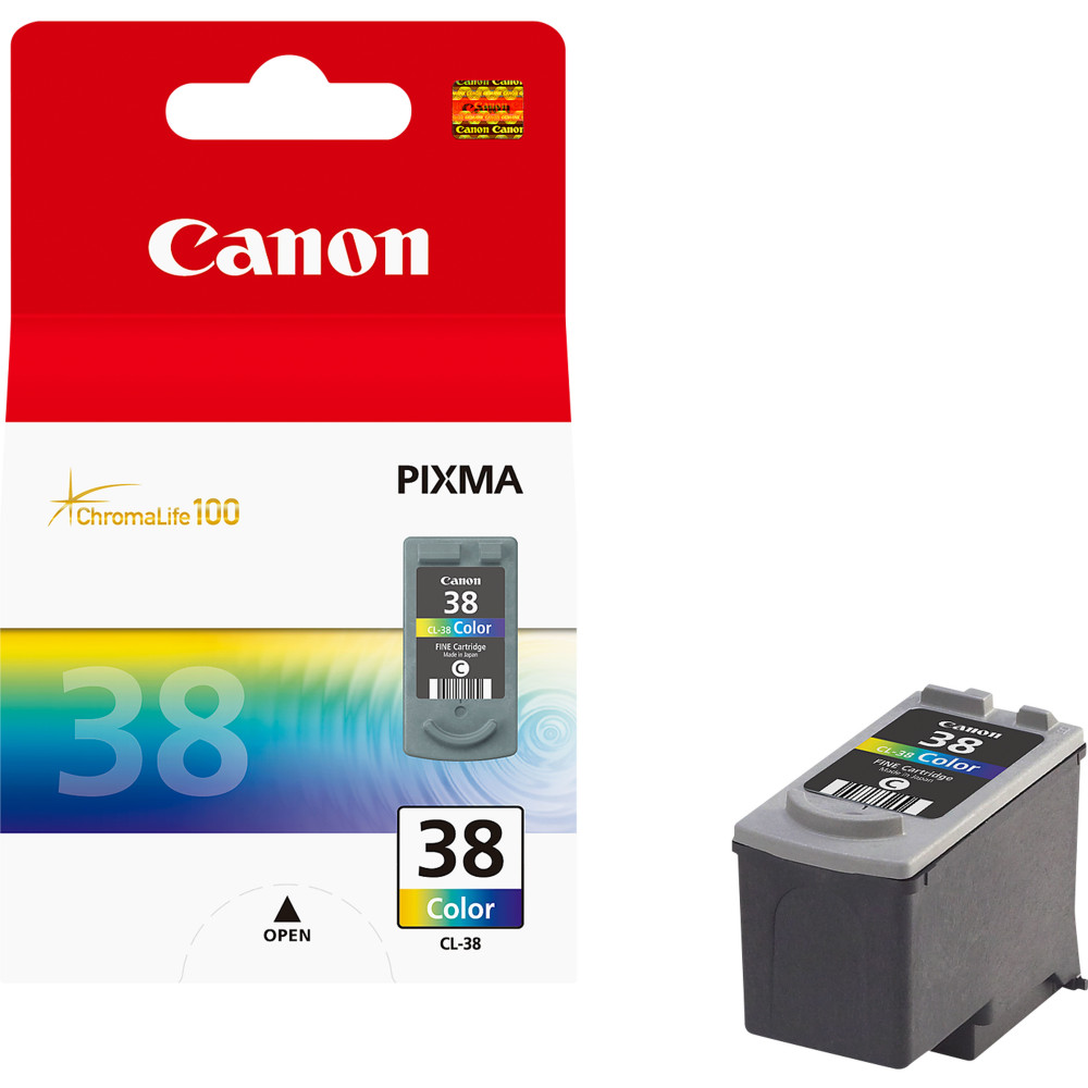 INK CANON CL-38 3C 3xML incl. Testina X  MP140 MP190 MP210 MP220 IP1800 IP2500 IP2600 MX300 MX310