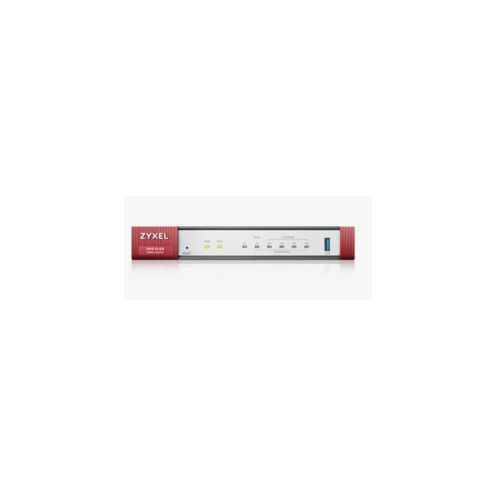 FIREWALL ZYXEL USGFlex Security Gateway 100 VPN: 40 IPSec/L2TP, 30 SSL 1xWAN, 3xLAN, 1xOPT 1xUSB +1Y GOLD SEC PACK x15 utenti