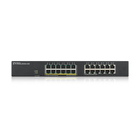 SWITCH ZYXEL GS1900-24EP-EU0101F 24P GIGABIT (12P POE EROG FINO 130W) - SUPP.IPV6, VLAN, RACK 19"