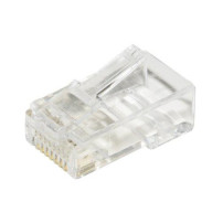 PLUG LINK RJ45 CAT 5E UTP NON SCHERMATO CON INSERTO PER CAVO FLESSIBILE - Confezione 100pz LKPL85I
