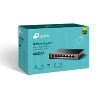 SWITCH TP-LINK TL-SG108PE 8P GIGABIT DESKTOP 10/100/1000Mbps RJ45 4P POE