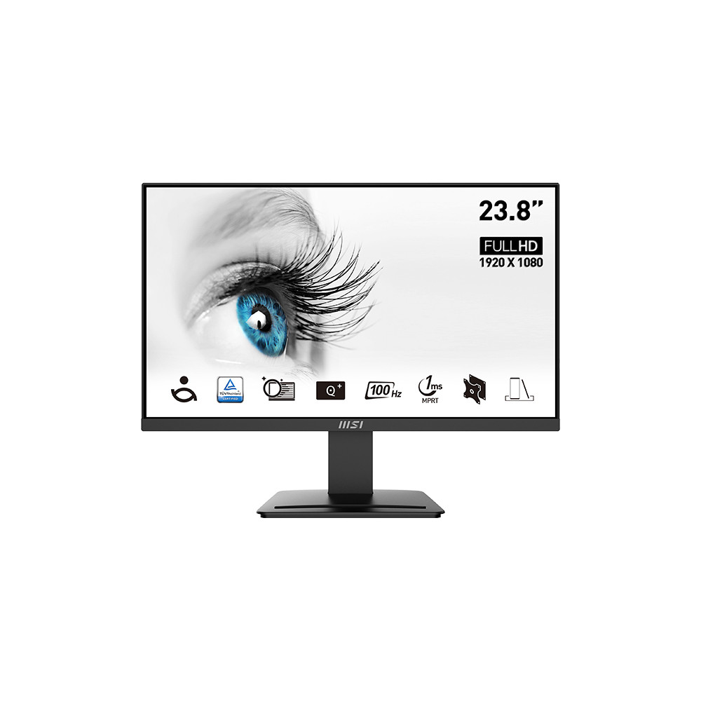 MONITOR MSI LED 23.8" Wide PRO MP2412 VA 100Hz 1920X1080 1ms 250cd/mq 1000:1 HDMI DP