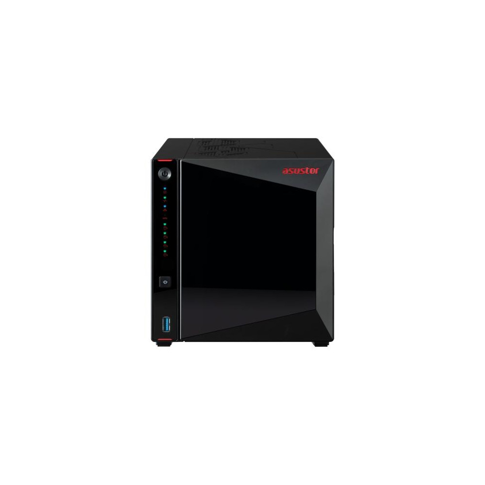ASUSTOR NAS TOWER 4 Bay + 4xM.2 NVMe , Intel Celeron N5105 Quad-Core, 4GB RAM (max 16GB), 2x2.5 GbE, 3xUSB 3.2 Gen-2 .. AS5404T