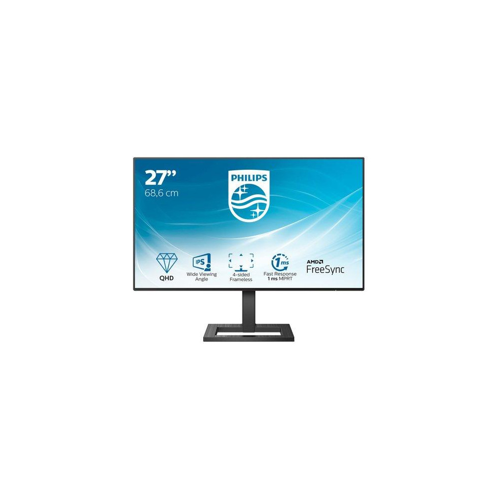 MONITOR PHILIPS LED 27"Wide 275E2FAE/00 IPS 2560x1440 1ms 350cd/mq 1.000:1 Mega Infinity DCR 2x3W MM Reg. H 2HDMI DP GAMING