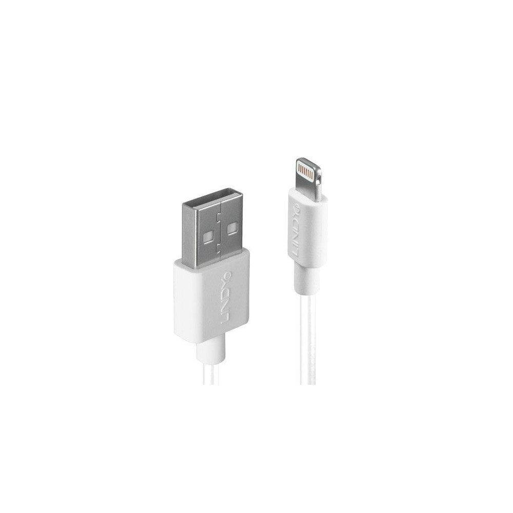 CAVO LINDY USB A TO LIGHTNING C89, M/M, 1MT, (TIPO APPLE), BIANCO, 31326