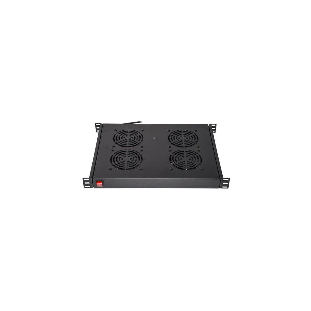 RIPIANO LINK PER ARMADI RACK19" CON 4 VENTOLE NERO 4 AGGANCI 483x330x44mm CON TERMOSTATO LKFAN4R