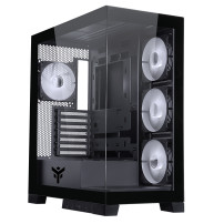 CASE ITEK SHOWBUI 45B - GAMING TOWER, ATX, 4x12cm ARGB fan, 2xUSB3, TYPE-C,SYDE & FRONT PANEL TEMP GLASS - ITGCASB45B