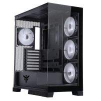 CASE ITEK SHOWBUI 45B - GAMING TOWER, ATX, 4x12cm ARGB fan, 2xUSB3, TYPE-C,SYDE & FRONT PANEL TEMP GLASS - ITGCASB45B