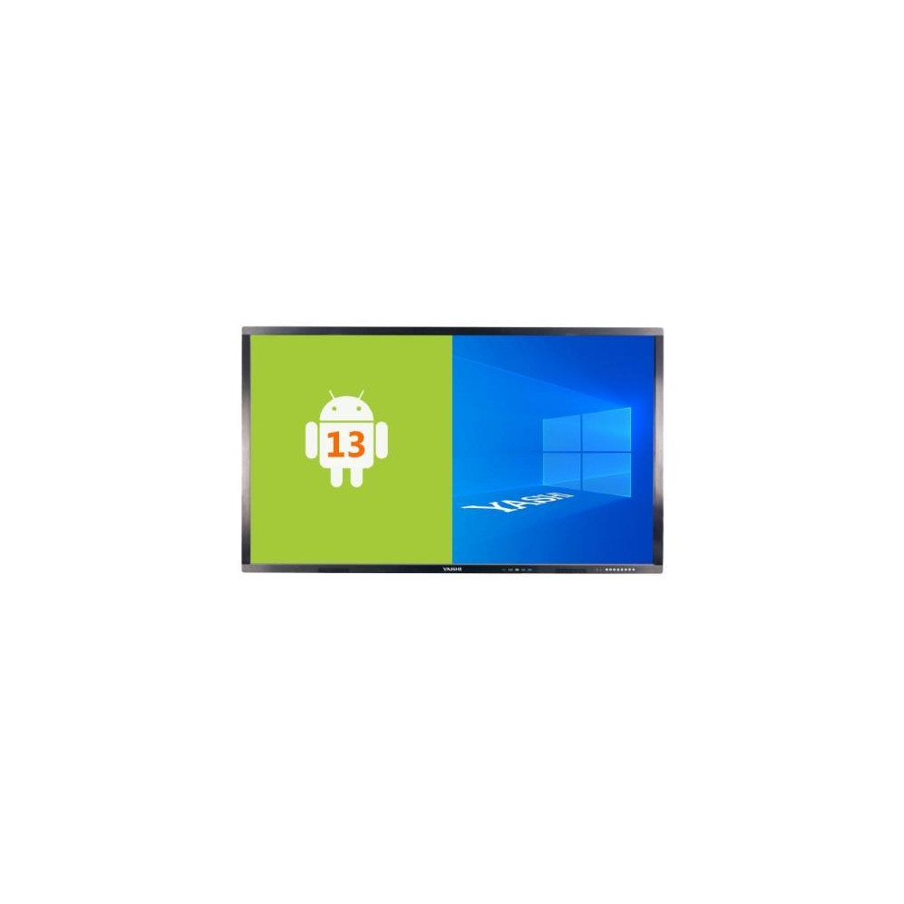 MONITOR INTERATTIVO TOUCH YASHI 65" LY6510 LCD 4K TYPE-C 4GB RAM ANDROID 13, staffa a muro inclusa